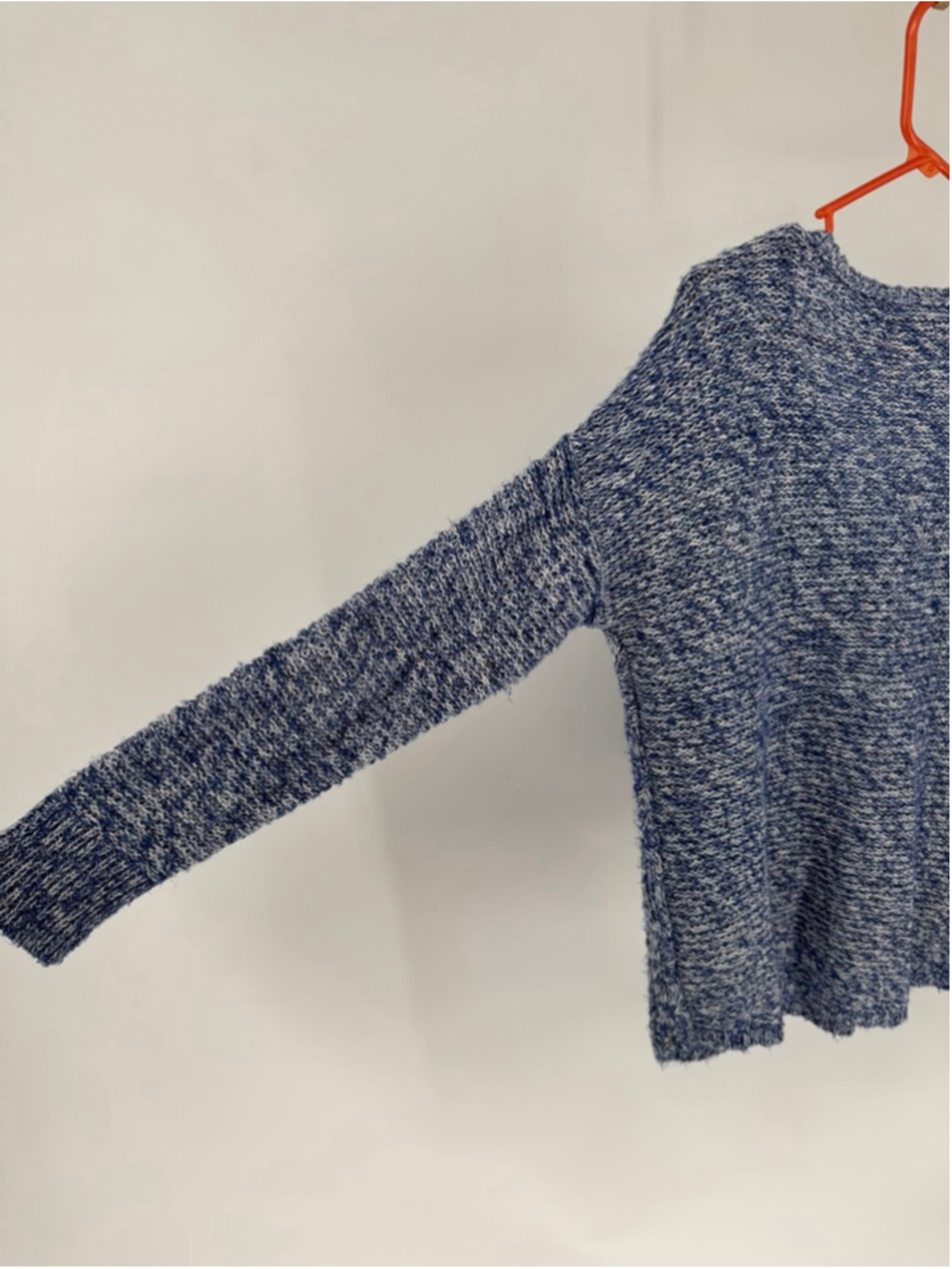 American Eagle Outfitters Women's Large V-Neck Sweater Blue White - Picture 6 of 8